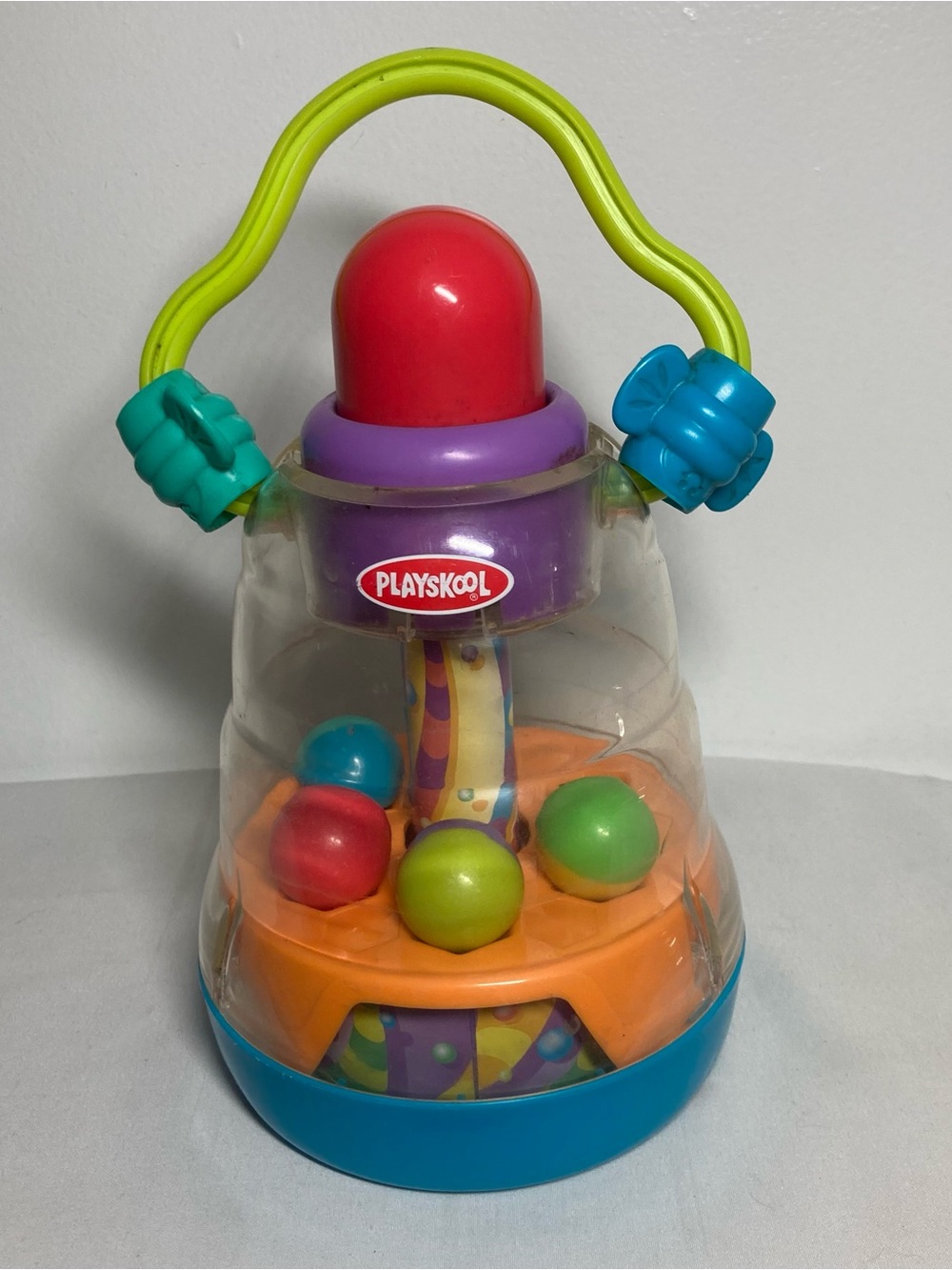 VTG 1999 Playskool Spinner Ball Popper Sensory Toy Multicolor.